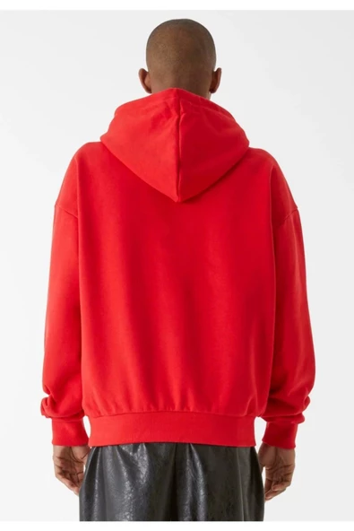 BASKILI KAPŞONLU SWEATSHİRT fm1.154KÖ - Resim 2