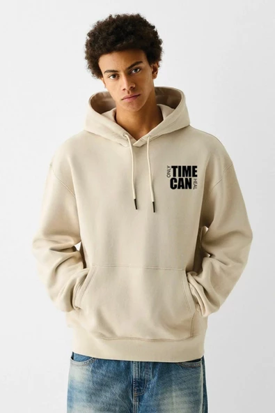 BASKILI KAPŞONLU SWEATSHİRT fm1.174BJÖ ürün görseli 1