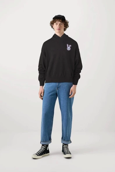 BASKILI KAPŞONLU SWEATSHİRT fm1.154SÖ ürün görseli