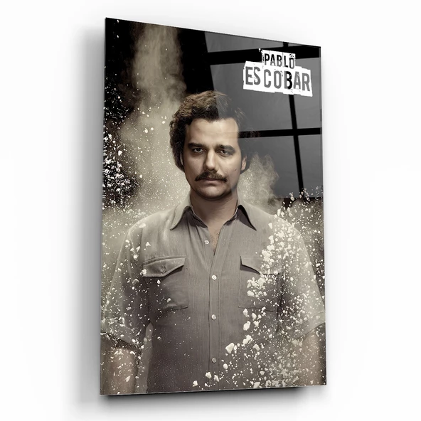Pablo Escobar Narcos Cam Tablo | Hediyelik, Dekoratif, Ofis, Mutfak - 1