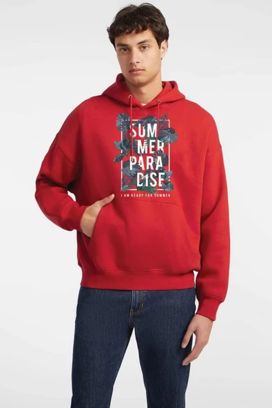 BASKILI KAPŞONLU SWEATSHİRT fm1.141KÖ