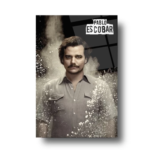 Pablo Escobar Narcos Cam Tablo | Hediyelik, Dekoratif, Ofis, Mutfak - 7