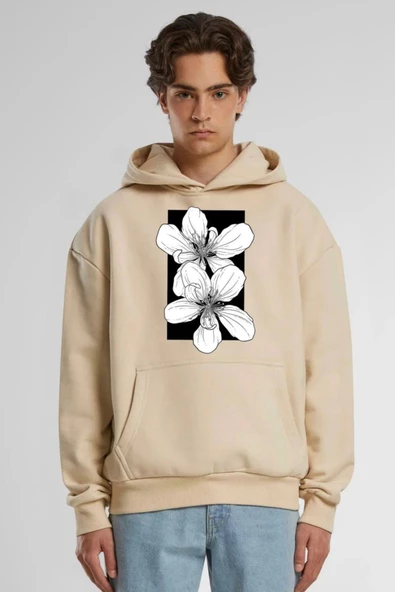 BASKILI KAPŞONLU SWEATSHİRT fm1.181BJÖ