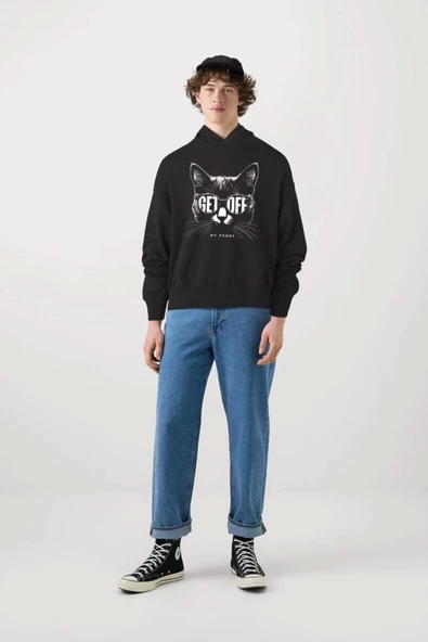 BASKILI KAPŞONLU SWEATSHİRT fm1.152SÖ