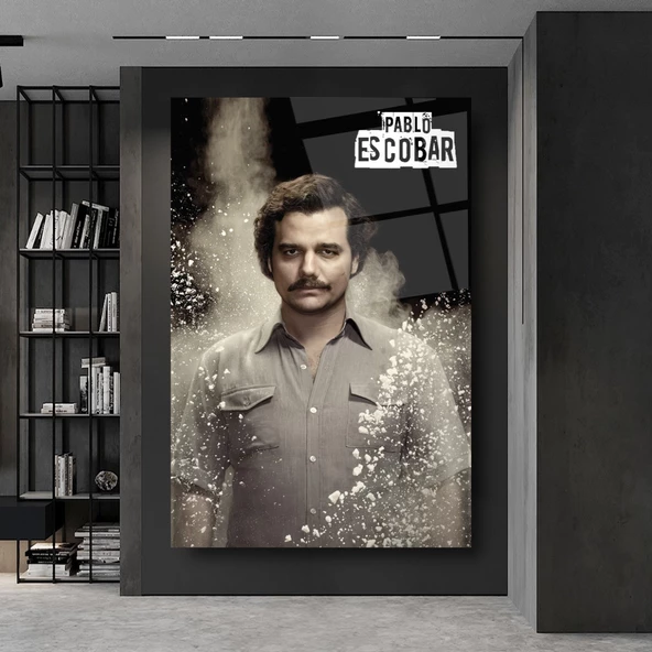 Pablo Escobar Narcos Cam Tablo | Hediyelik, Dekoratif, Ofis, Mutfak - 3