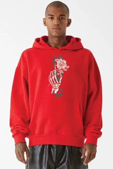 BASKILI KAPŞONLU SWEATSHİRT fm1.173KÖ