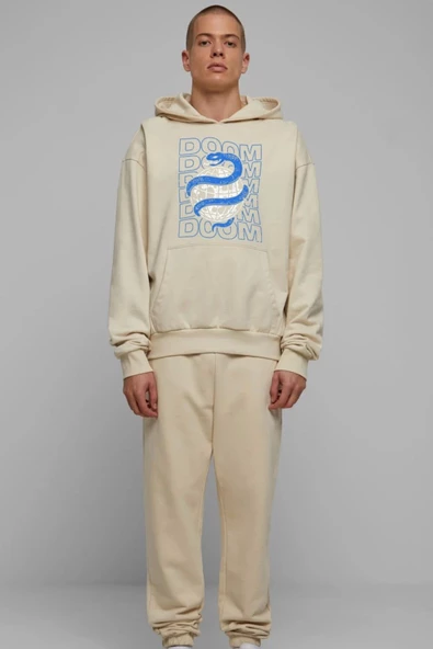 BASKILI KAPŞONLU SWEATSHİRT fm1.186BJÖ