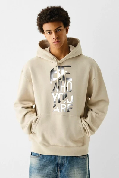 BASKILI KAPŞONLU SWEATSHİRT fm1.153BJÖ ürün görseli