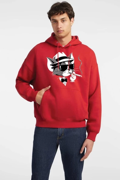 BASKILI KAPŞONLU SWEATSHİRT fm1.148KÖ