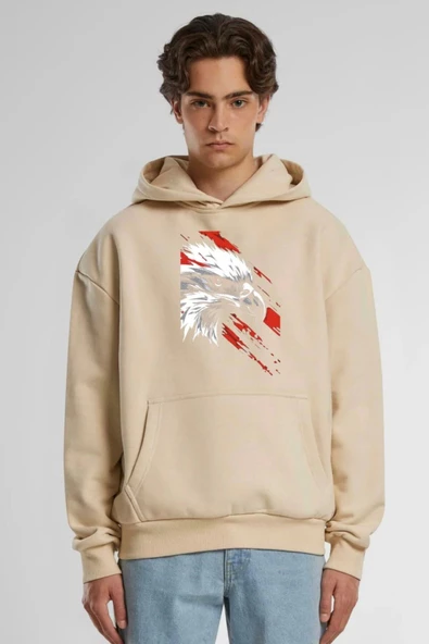 BASKILI KAPŞONLU SWEATSHİRT fm1.183BJÖ ürün görseli