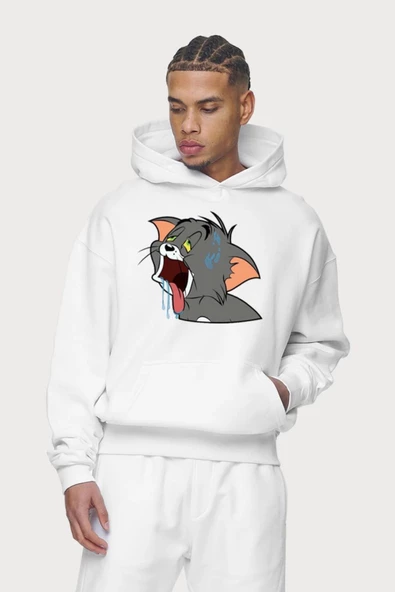 BASKILI KAPŞONLU SWEATSHİRT fm1.185BÖ ürün görseli