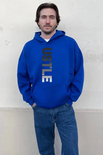 BASKILI KAPŞONLU SWEATSHİRT fm1.187MÖ