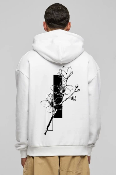 BASKILI KAPŞONLU SWEATSHİRT fm1BÖ ürün görseli