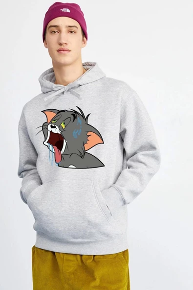 BASKILI KAPŞONLU SWEATSHİRT fm1.185GÖ