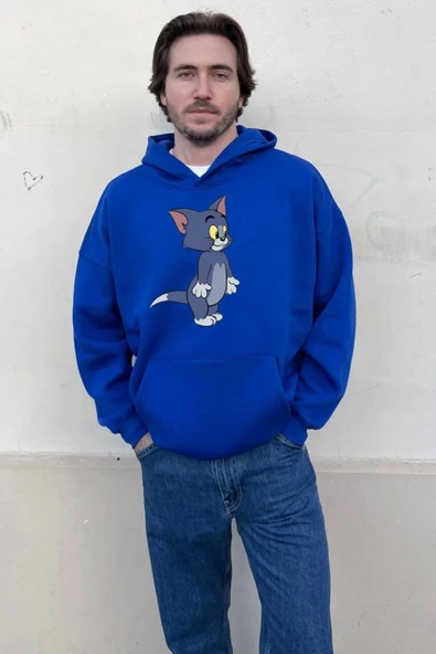 BASKILI KAPŞONLU SWEATSHİRT fm1.189MÖ ürün görseli