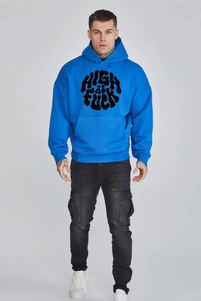 BASKILI KAPŞONLU SWEATSHİRT fm1.178MÖ ürün görseli 1