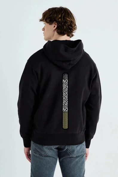 Unisex Baskılı Kapşonlu 3 İplik Hoodie Sweathirt  fm1.15SA