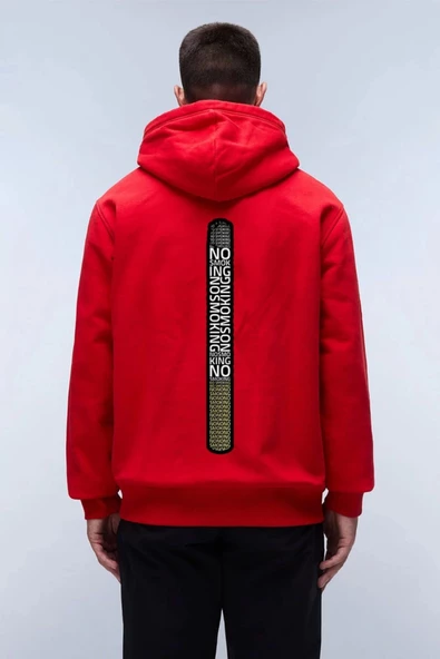 Unisex Baskılı Kapşonlu 3 İplik Hoodie Sweathirt  fm1.15KA