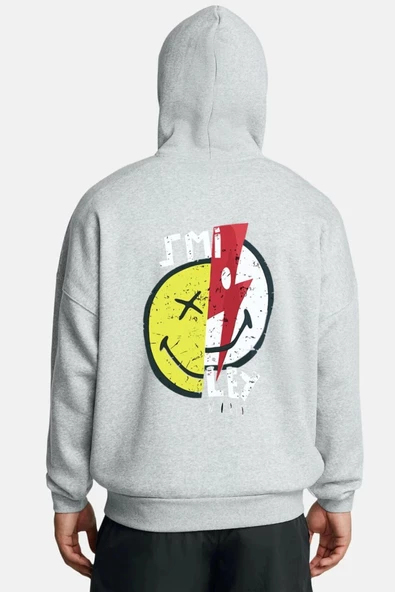 Unisex Baskılı Kapşonlu 3 İplik Hoodie Sweathirt  fm1.14GA ürün görseli