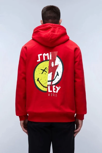 Unisex Baskılı Kapşonlu 3 İplik Hoodie Sweathirt  fm1.14KA