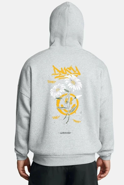 Unisex Baskılı Kapşonlu 3 İplik Hoodie Sweathirt fm1.16GA