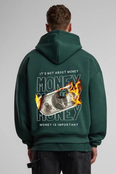 Unisex Baskılı Kapşonlu 3 İplik Hoodie Sweathirt  fm1.45YA ürün görseli