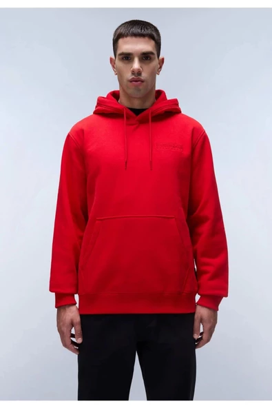 Unisex Baskılı Kapşonlu 3 İplik Hoodie Sweathirt  fm1.45KA - Resim 2