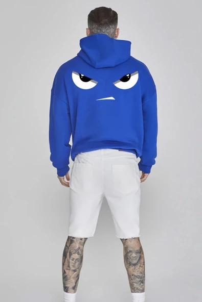 Unisex Baskılı Kapşonlu 3 İplik Hoodie Sweathirt  fm1.55MA ürün görseli