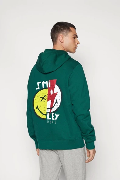 Unisex Baskılı Kapşonlu 3 İplik Hoodie Sweathirt  fm1.14YA