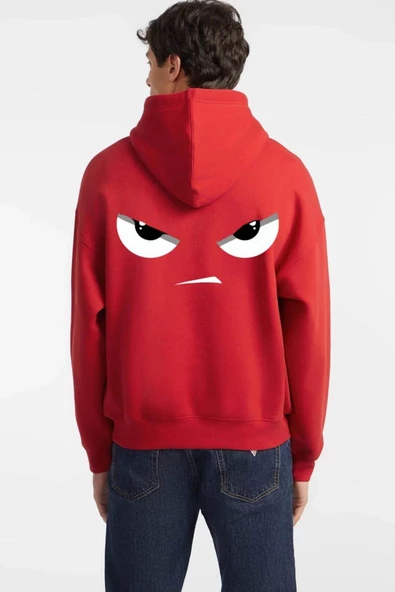 Unisex Baskılı Kapşonlu 3 İplik Hoodie Sweathirt  fm1.55KA