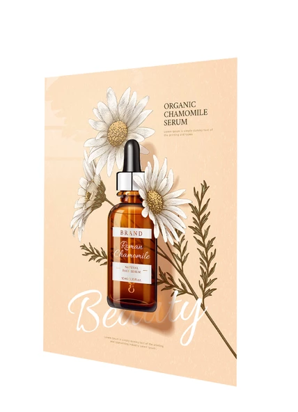 Organik Serum Kozmetik Cam Tablo | Hediyelik, Dekoratif, Ofis, Mutfak - 2