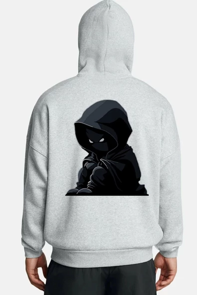 Unisex Baskılı Kapşonlu 3 İplik Hoodie Sweathirt  fm1.56GA