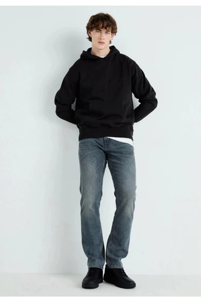 Unisex Baskılı Kapşonlu 3 İplik Hoodie Sweathirt  fm1.17SA - Resim 2