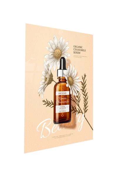 Organik Serum Kozmetik Cam Tablo | Hediyelik, Dekoratif, Ofis, Mutfak - 4