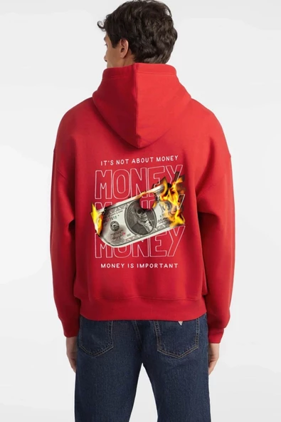 Unisex Baskılı Kapşonlu 3 İplik Hoodie Sweathirt  fm1.45KA