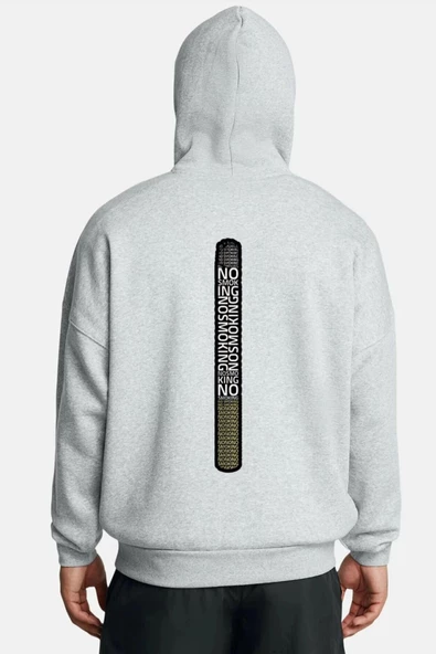 Unisex Baskılı Kapşonlu 3 İplik Hoodie Sweathirt  fm1.15GA ürün görseli