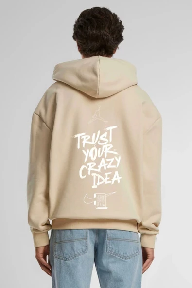 Unisex Baskılı Kapşonlu 3 İplik Hoodie Sweathirt  fm1.43BJA