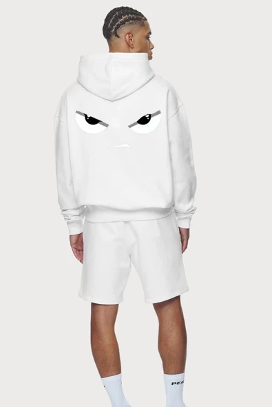 Unisex Baskılı Kapşonlu 3 İplik Hoodie Sweathirt  fm1.55BA