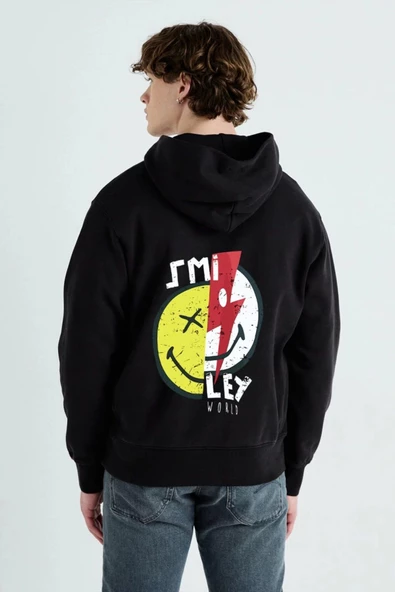 Unisex Baskılı Kapşonlu 3 İplik Hoodie Sweathirt  fm1.14SA ürün görseli