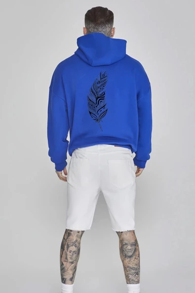 Unisex Baskılı Kapşonlu 3 İplik Hoodie Sweathirt  fm1.51MA ürün görseli