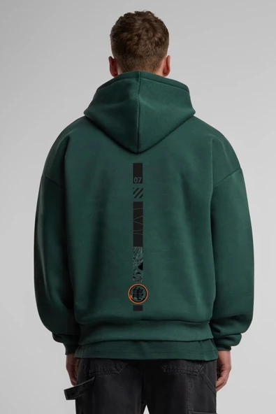 Unisex Baskılı Kapşonlu 3 İplik Hoodie Sweathirt  fm1.52YA