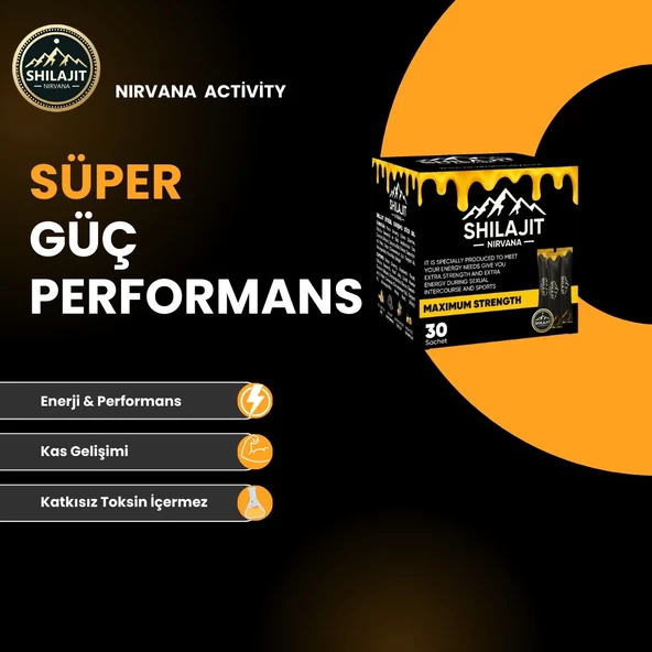 SHİLAJİT  TAKVİYE EDİCİ GIDA %100 Saf Shilajit 30'lu sachet  Ithal Shilajit +9 zengin çeşit 300 mg - 4