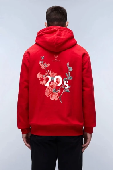 Unisex Baskılı Kapşonlu 3 İplik Hoodie Sweathirt  fm1.20KA ürün görseli