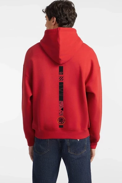 Unisex Baskılı Kapşonlu 3 İplik Hoodie Sweathirt  fm1.52KA
