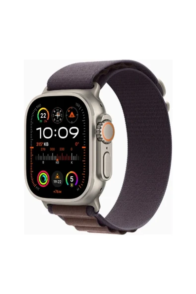 Apple Watch Ultra 2 (49 mm)  Titanium İndigo Alpıne Loop  Akıllı Saat (Apple Türkiye Garantili)