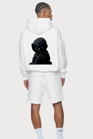 Unisex Baskılı Kapşonlu 3 İplik Hoodie Sweathirt  fm1.56BA