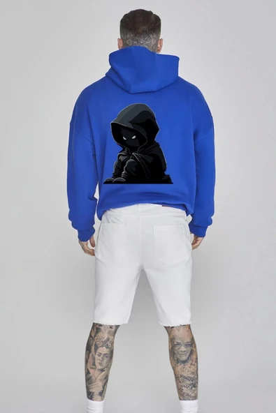 Unisex Baskılı Kapşonlu 3 İplik Hoodie Sweathirt  fm1.56MA
