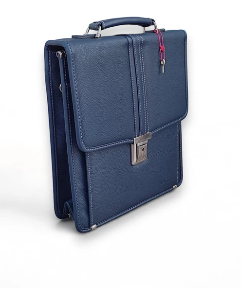 Dikey Deri Evrak Çantası Anahtar Kilitli A4 Uyumlu 8683255013685 - 11