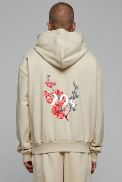 Unisex Baskılı Kapşonlu 3 İplik Hoodie Sweathirt  fm1.20BJA ürün görseli