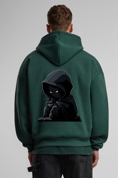 Unisex Baskılı Kapşonlu 3 İplik Hoodie Sweathirt  fm1.56YA